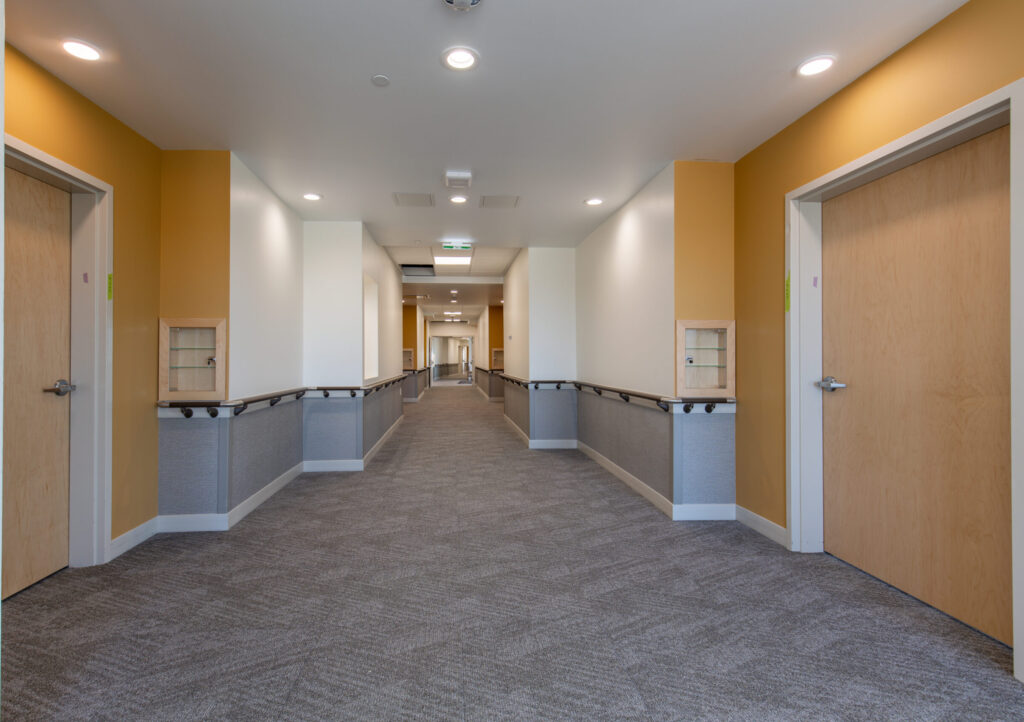 Interior Corridor at Medicine Hat Care Community in Medicine Hat, Alberta