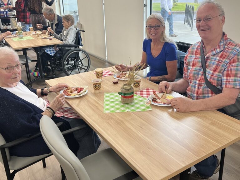 Medicine Hat Care Community Residents Dining with Family